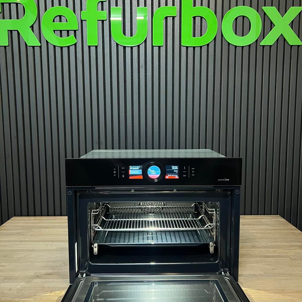 Bosch Serie 8 AccentLine inbouw combimagnetron Carbon Black, Refurbished, Oven met grill, Inbouw, Bosch