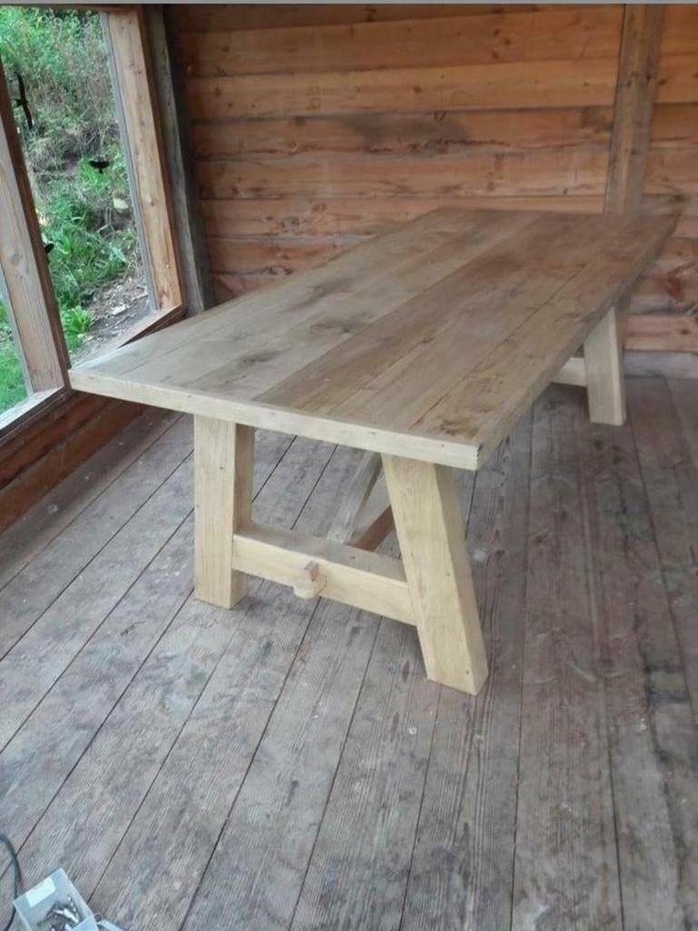 Eiken eettafels alle maten, Eikenhout, Rechthoekig, Nieuw, 200 cm of meer