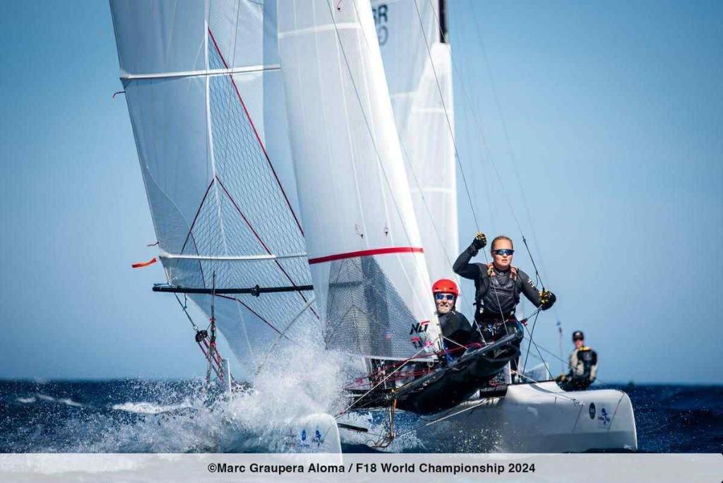 SPECIAL  PRICE 13.000 euros! F18 Catamaran Edge FIN-5, Ophalen of Verzenden, Gebruikt