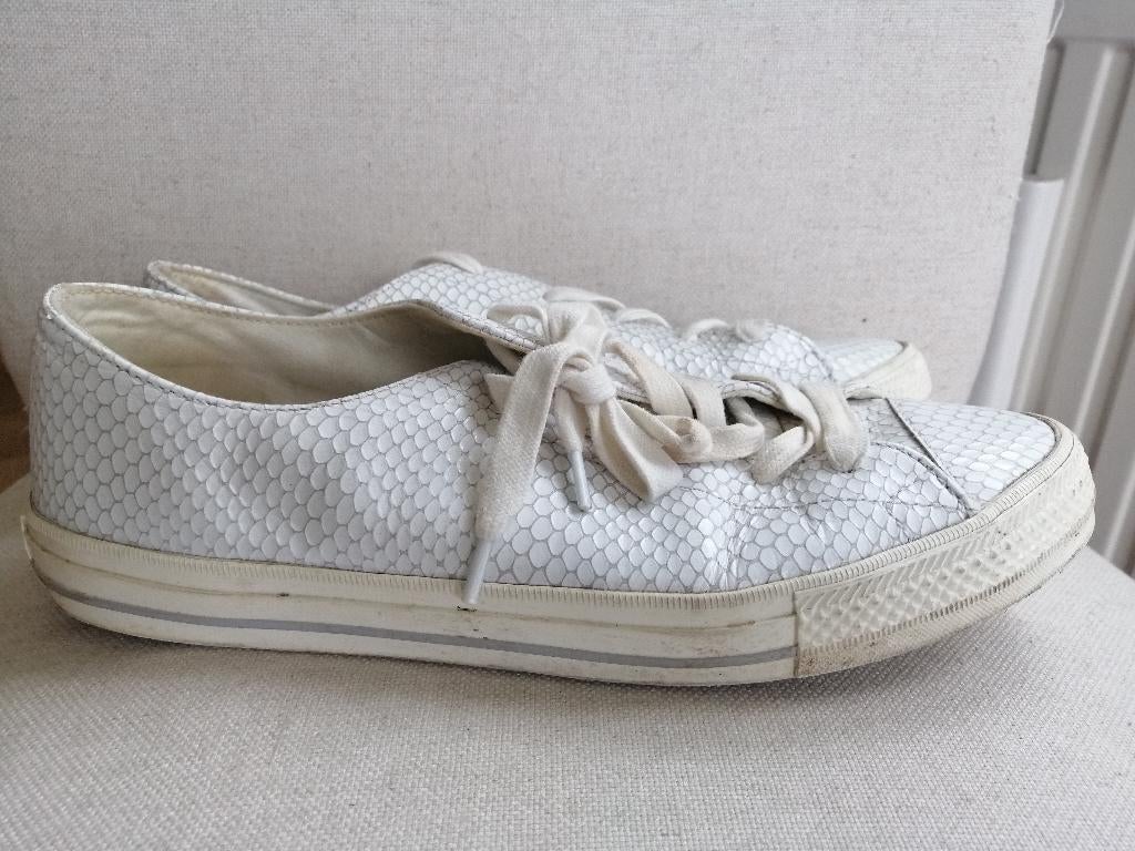 Converse All Star Chuck Taylor beige snake maat 42,5 - zgan, Beige, Ophalen of Verzenden, Converse All Stars, Sneakers of Gympen