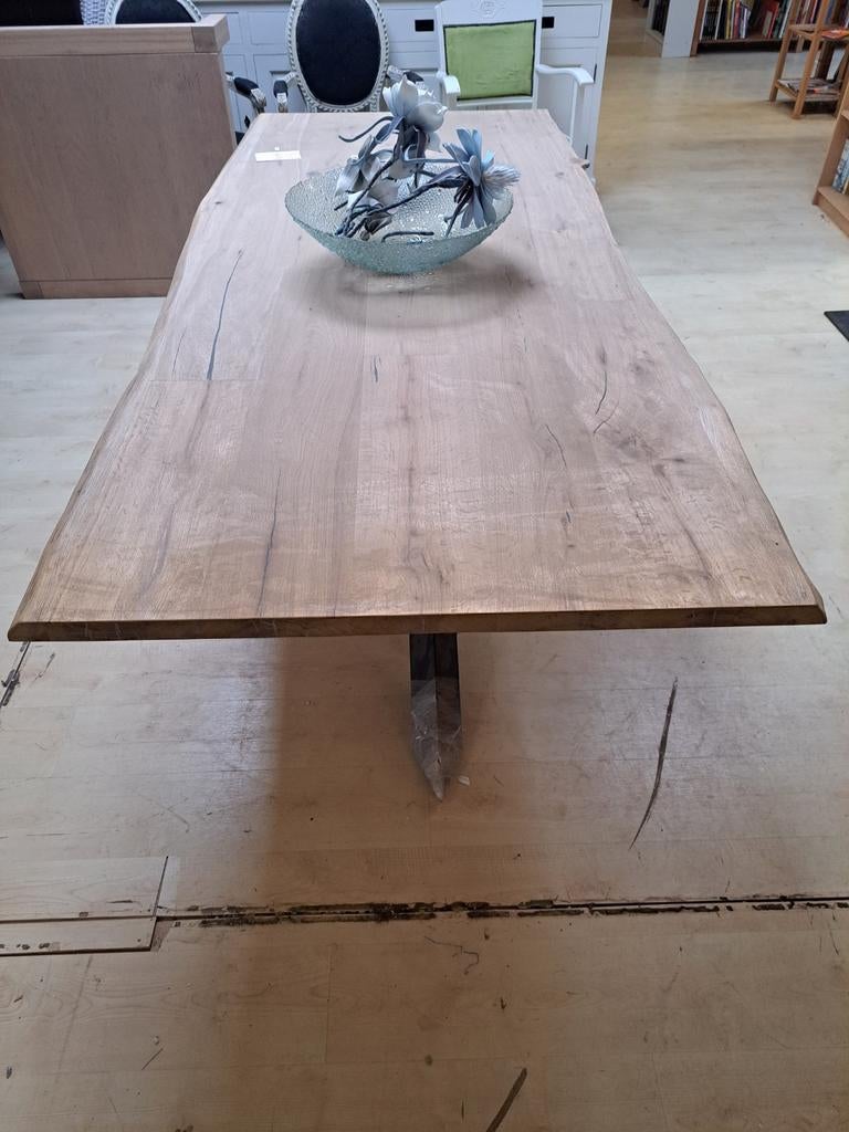 Een eiken  eetkamer tafel  240cm  bij 100 cm, Huis en Inrichting, Tafels | Eettafels, Ophalen, Eikenhout, Rechthoekig, Nieuw