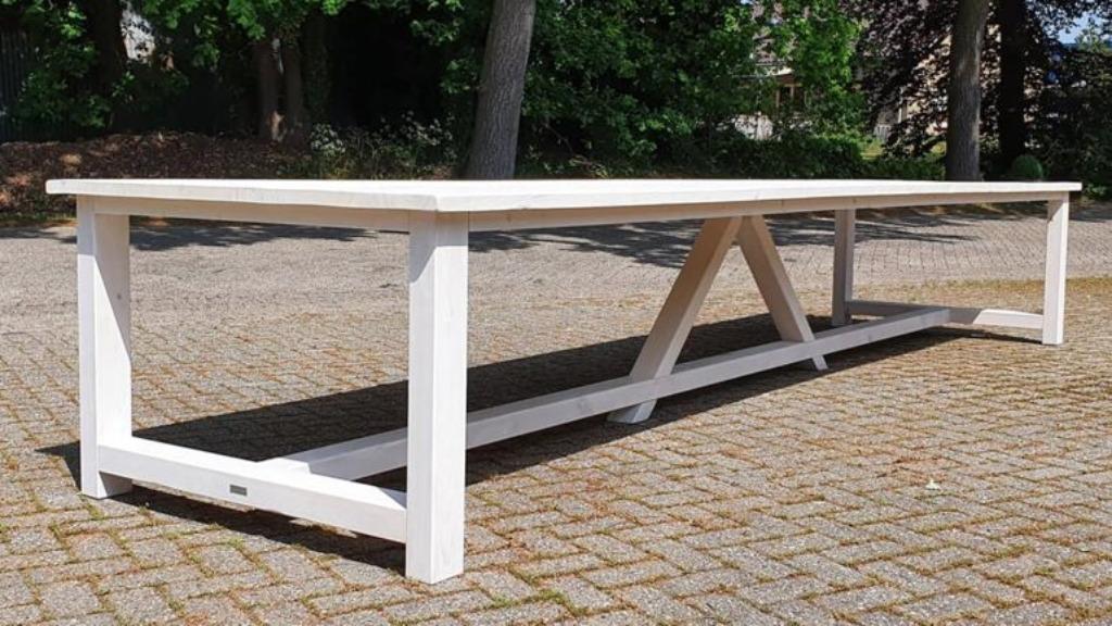 Kloostertafel de Luxe 120 x 470 x 77cm of kleiner!, Landelijk, 75 cm of meer, Rechthoekig, Overige houtsoorten