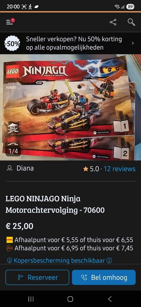 Lego set van 3, Ophalen of Verzenden