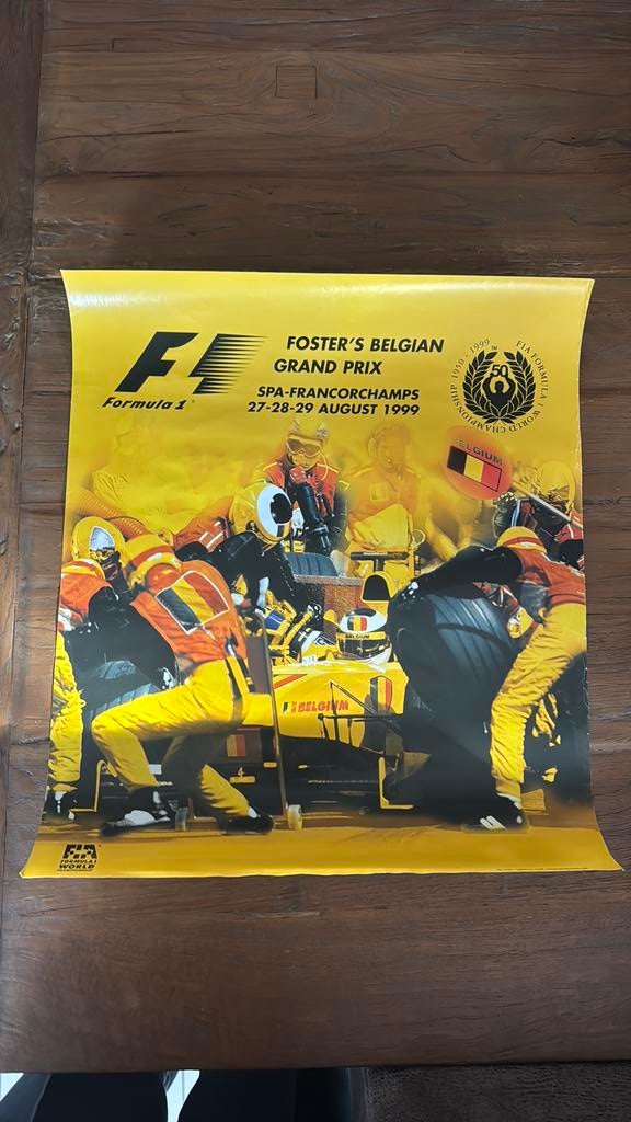 Poster F1 Spa-Francorchamps 1999, Ophalen, Zo goed als nieuw, Formule 1