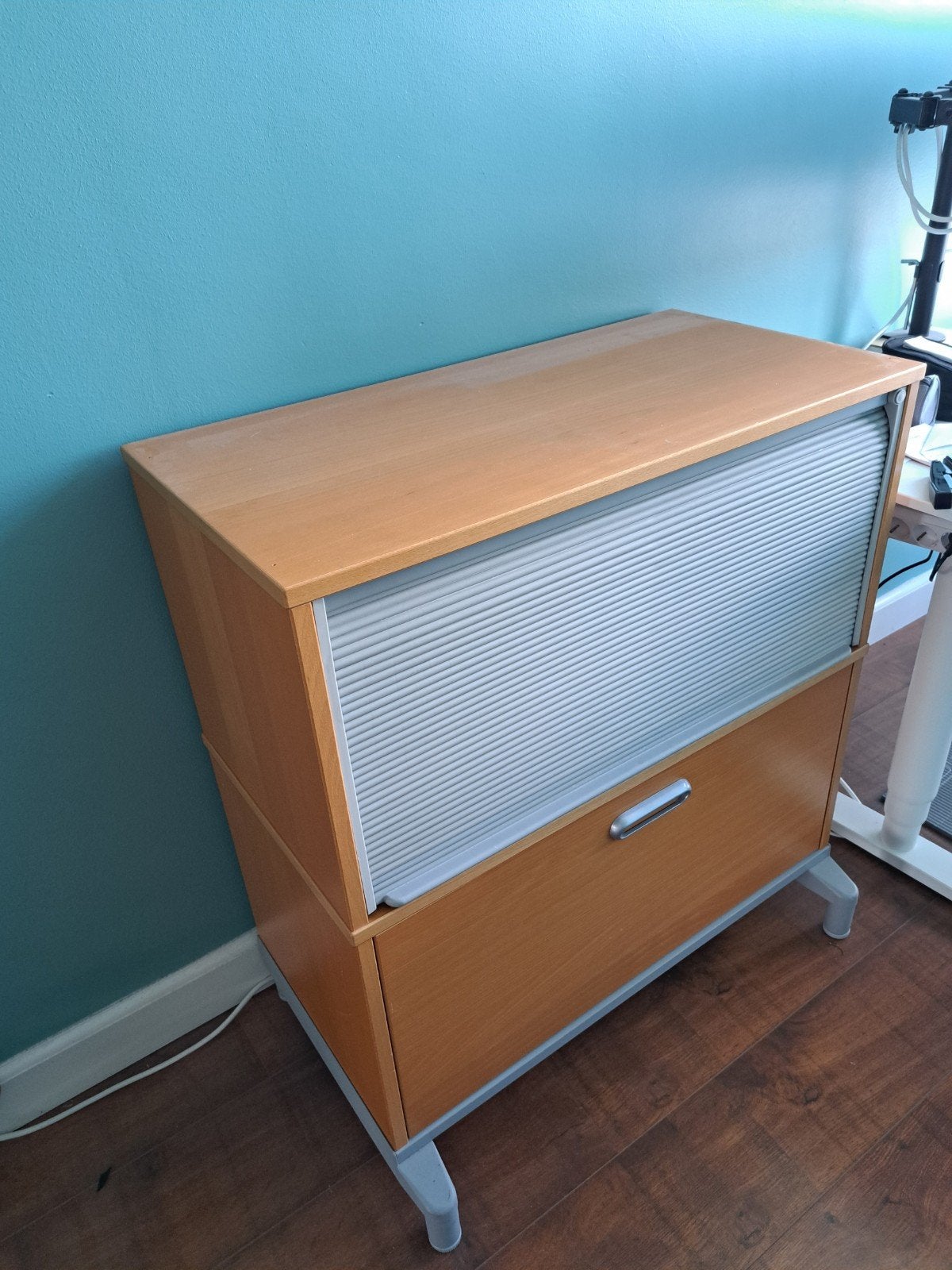 IKEA Hangmappenkast met roldeur, kleur beuken., Huis en Inrichting, Ophalen, Gebruikt