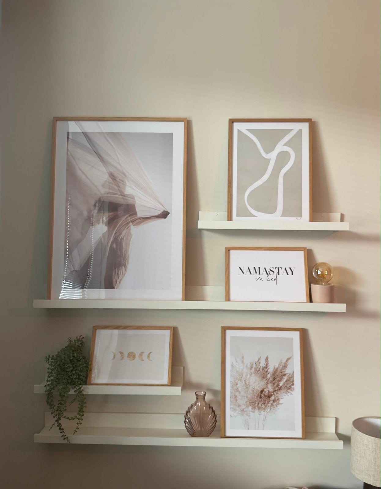 Complete set wanddecoratie met lijsten en schapjes, Huis en Inrichting, Ophalen, Hout, Meerkleurig, Decoratieobject