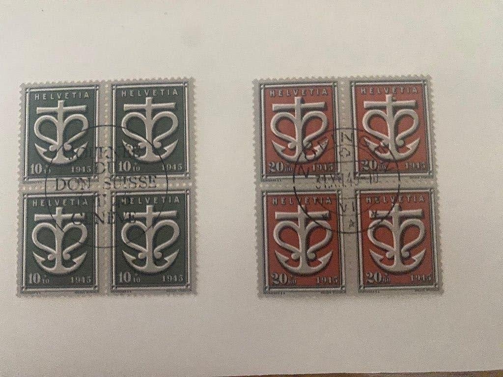 ZWITSERLAND mooi lot 1945 Spende an die Kriegsgeschädigten, Verzenden, Gestempeld