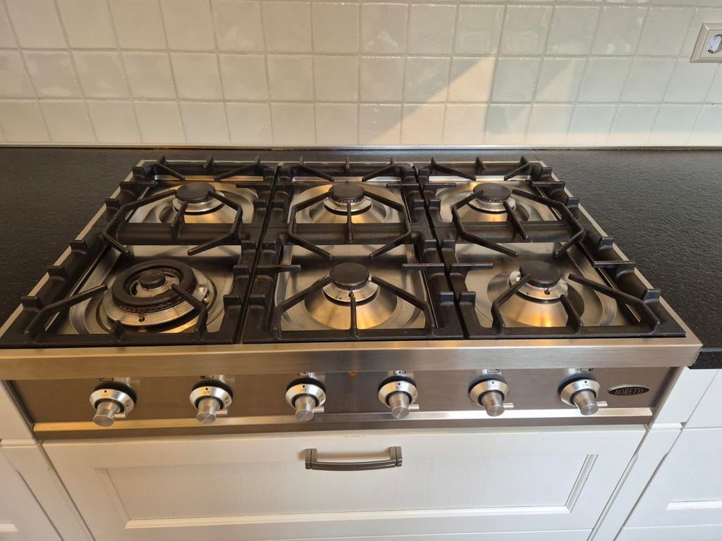 Boretti gaskookplaat – 6 pits, Ophalen, Gebruikt, 60 cm of meer, Inbouw