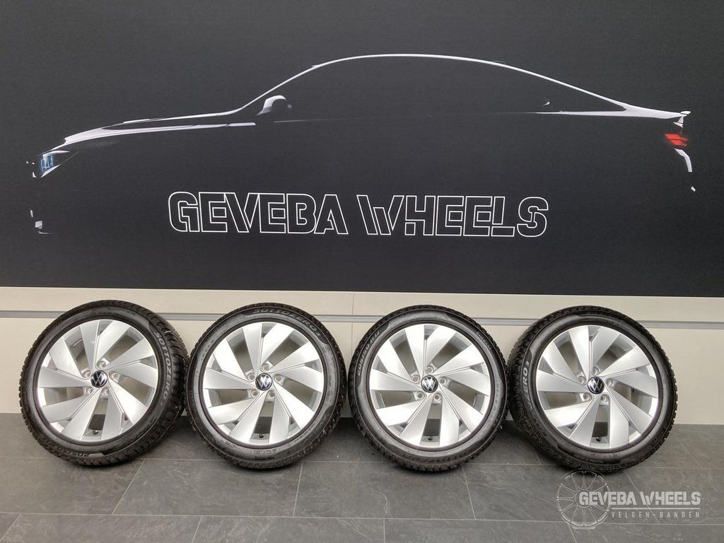 17” originele Volkswagen Golf 8 Belmont velgen winterbanden, Gebruikt, -, -, Banden en Velgen