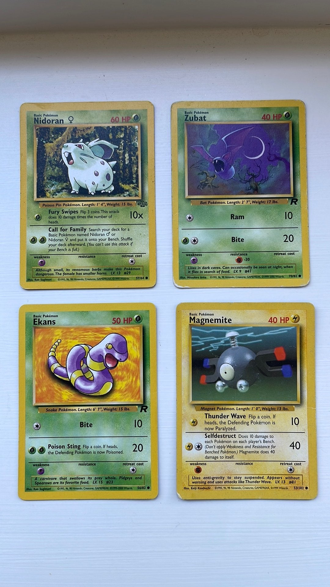 Oude pokemon kaarten., Verzenden, Gebruikt, Meerdere kaarten