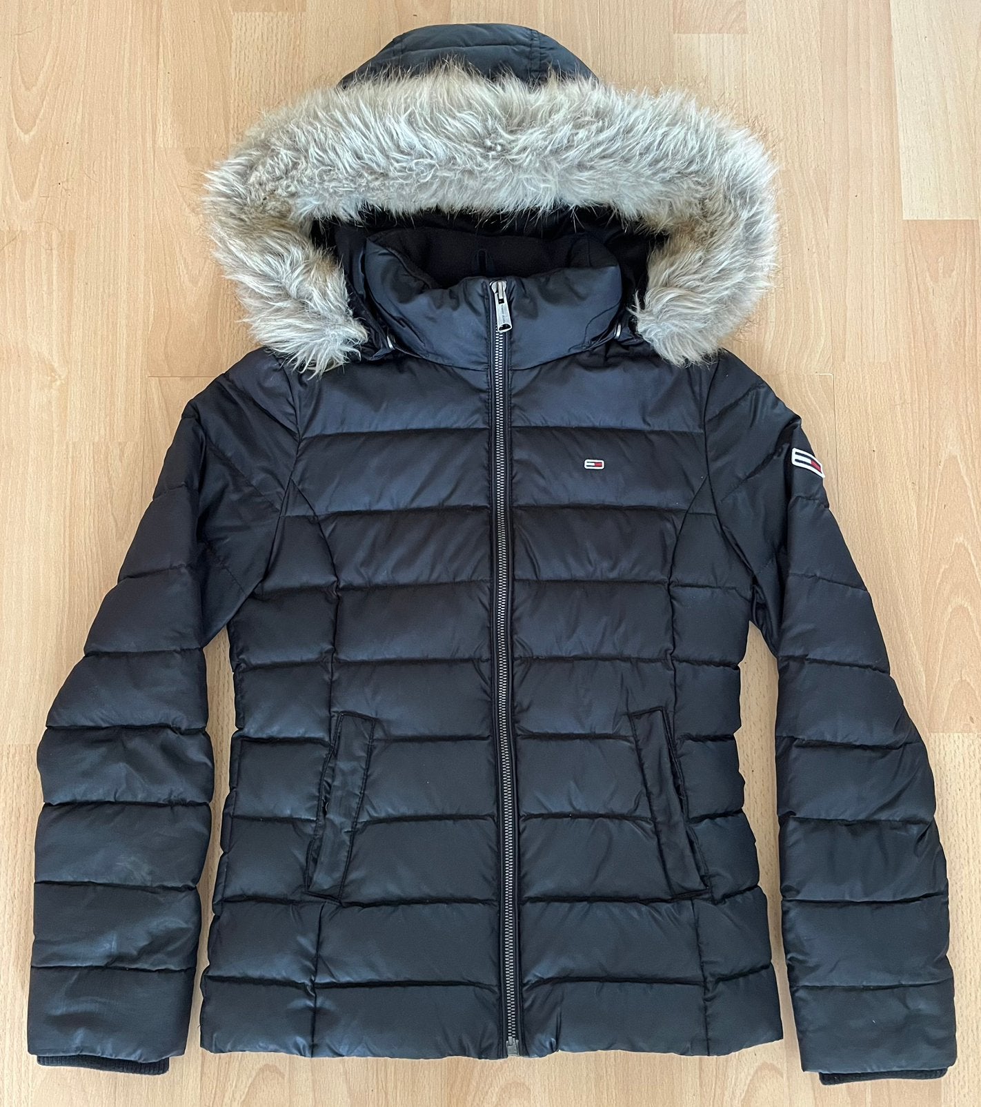Winterjas Tommy Hilfiger maat XS, Ophalen of Verzenden, Zo goed als nieuw, Maat 34 (XS) of kleiner, Zwart