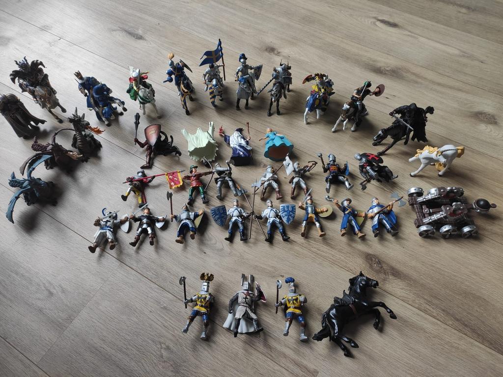 Schleigh & Papo minifiguren - Middeleeuwen Draken en Ridders, Verzamelen, Ophalen of Verzenden, Zo goed als nieuw