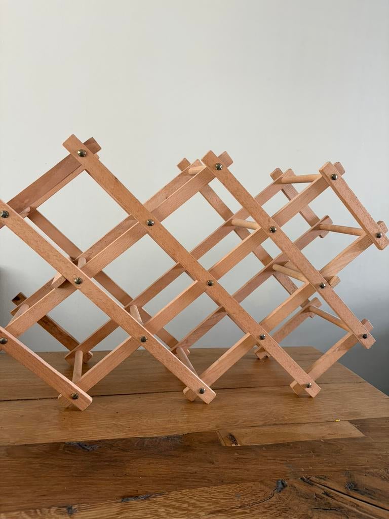 Houten wijnrek, Ophalen, Zo goed als nieuw, Hout, Minder dan 50 cm