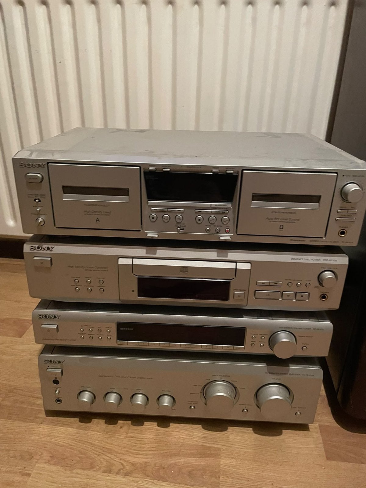 Complete Sony Stereo Set: Cassettedeck, CD-speler, Tuner, Ve, Gebruikt, Cassettedeck, Sony, Losse componenten