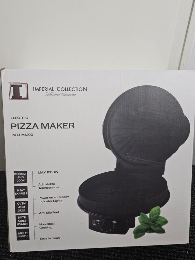 Imperial Collection Elektrische Pizza Maker IM-EPM1200, Witgoed en Apparatuur, Ovens, Minder dan 45 cm, Overige merken, Minder dan 45 cm