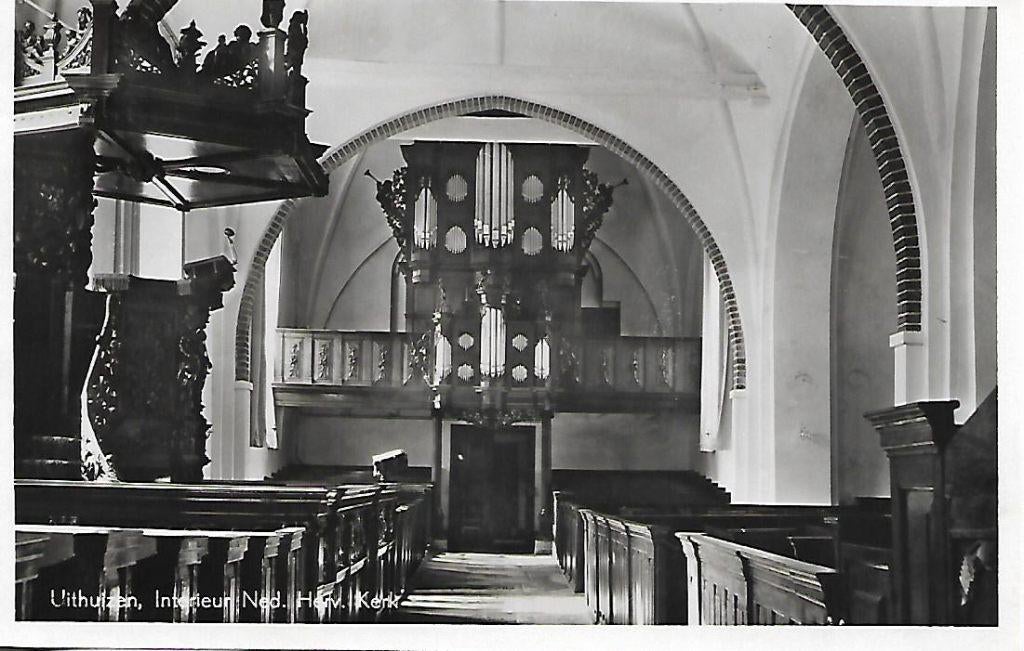 Uithuizen- -Interieur N.H.Kerk., Verzenden, 1960 tot 1980, Ongelopen, Groningen
