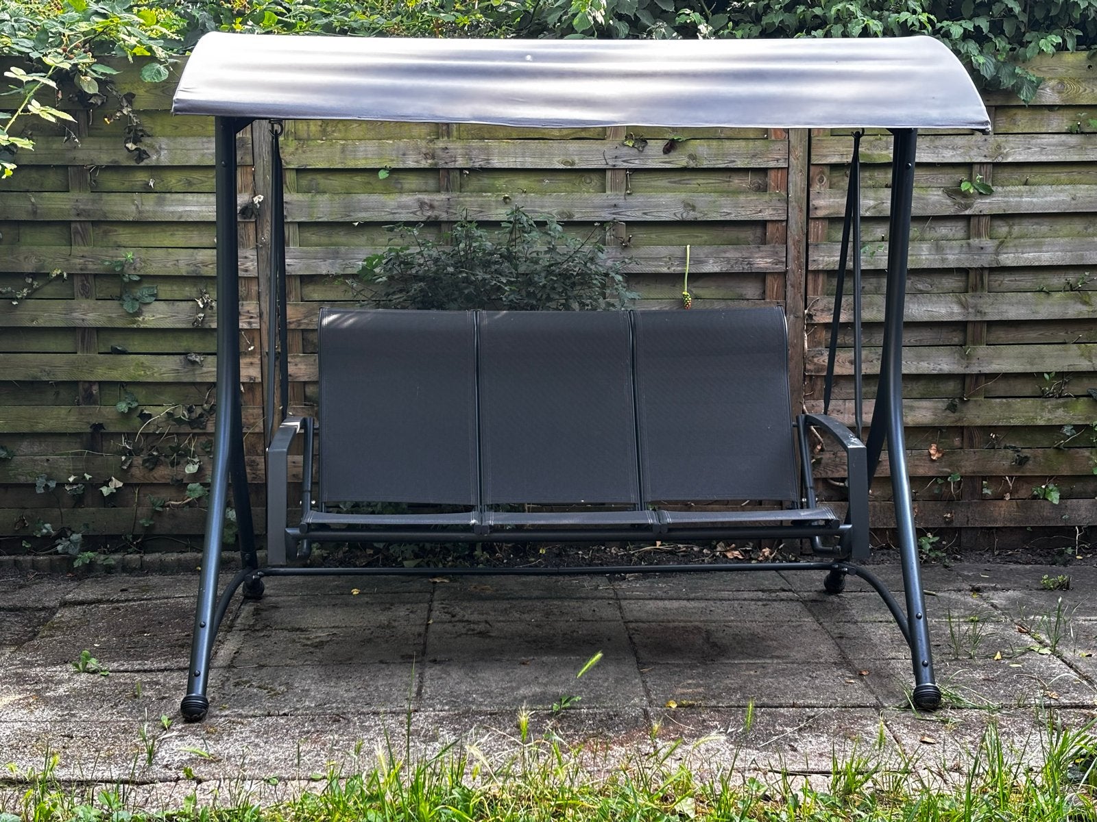 Comfortabele schommelbank voor 3 personen, Ophalen, Gebruikt, Metaal, Schommelbank