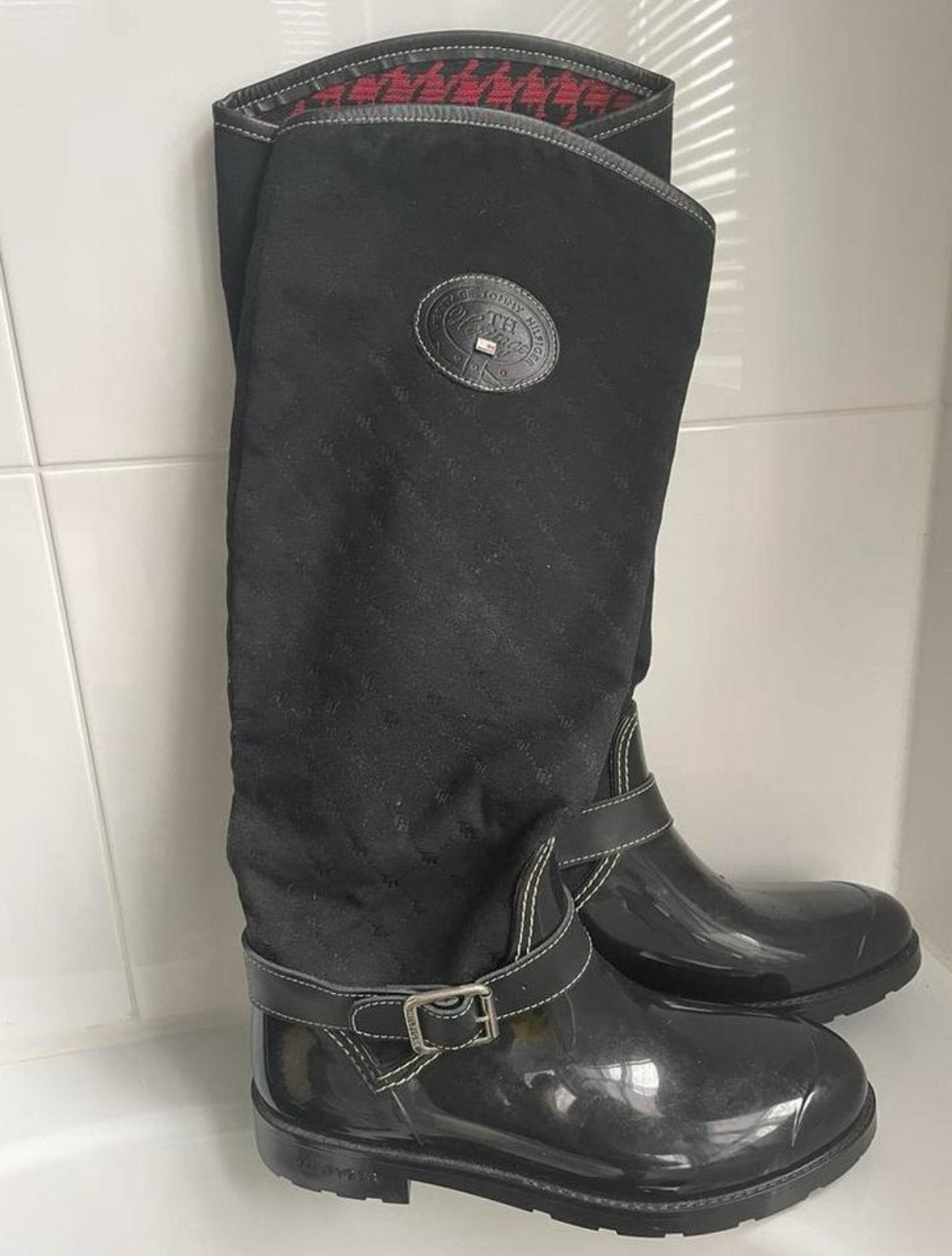 Tommy Hilfiger zwarte laarzen maat 38, Verzenden, Nieuw, Zwart, Regenlaarzen