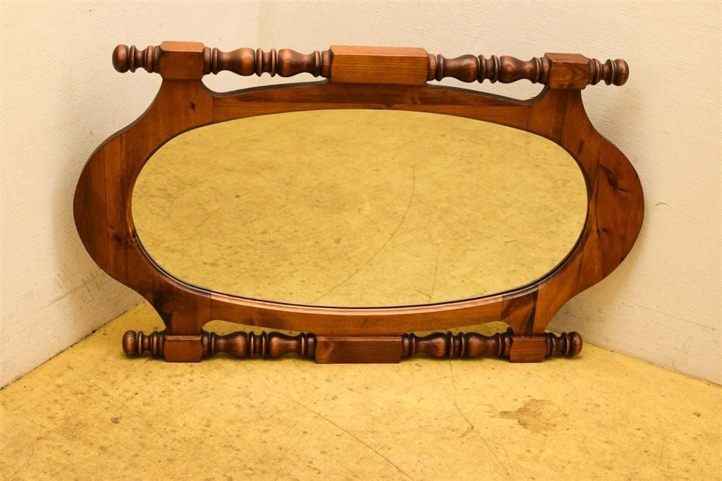 Houten Wandspiegel 46604, Minder dan 50 cm, Gebruikt, Ophalen of Verzenden, Minder dan 100 cm
