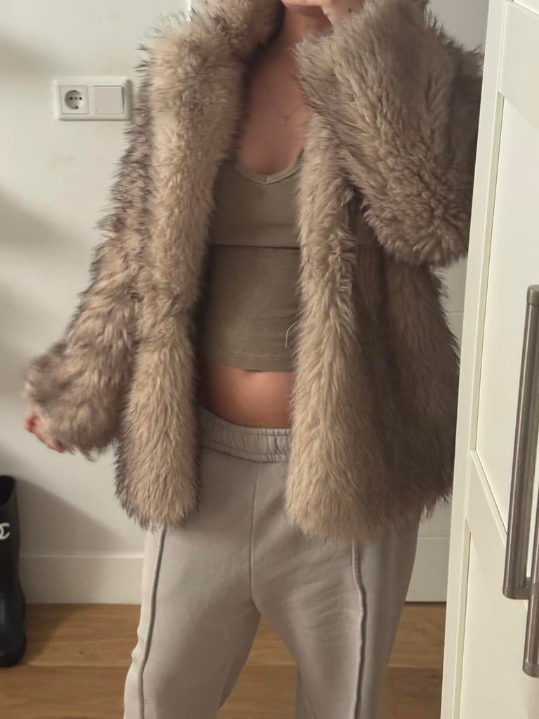Fur jas zara, Ophalen of Verzenden, Gedragen