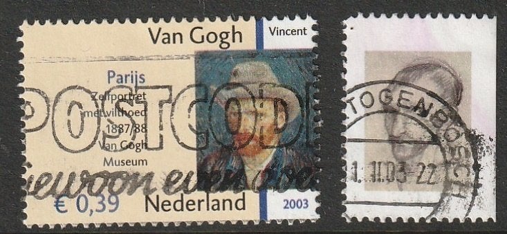 Nederland 2003 2145 Vincent v Gogh+losse tab, Gest, Postzegels en Munten, Ophalen of Verzenden, Na 1940, Gestempeld