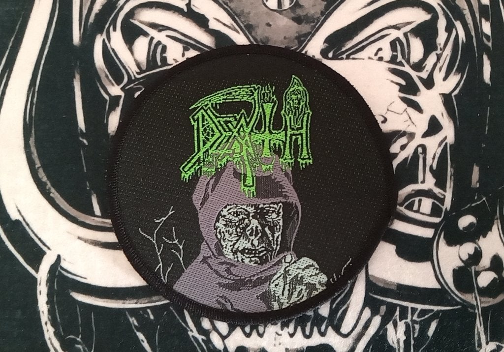 Death zeer  zeldzame 1989 vintage Leprosy patch d198 metal, Verzenden, Nieuw, Kleding