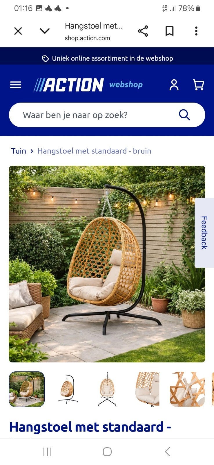 hangstoel nieuw, Ophalen, Nieuw
