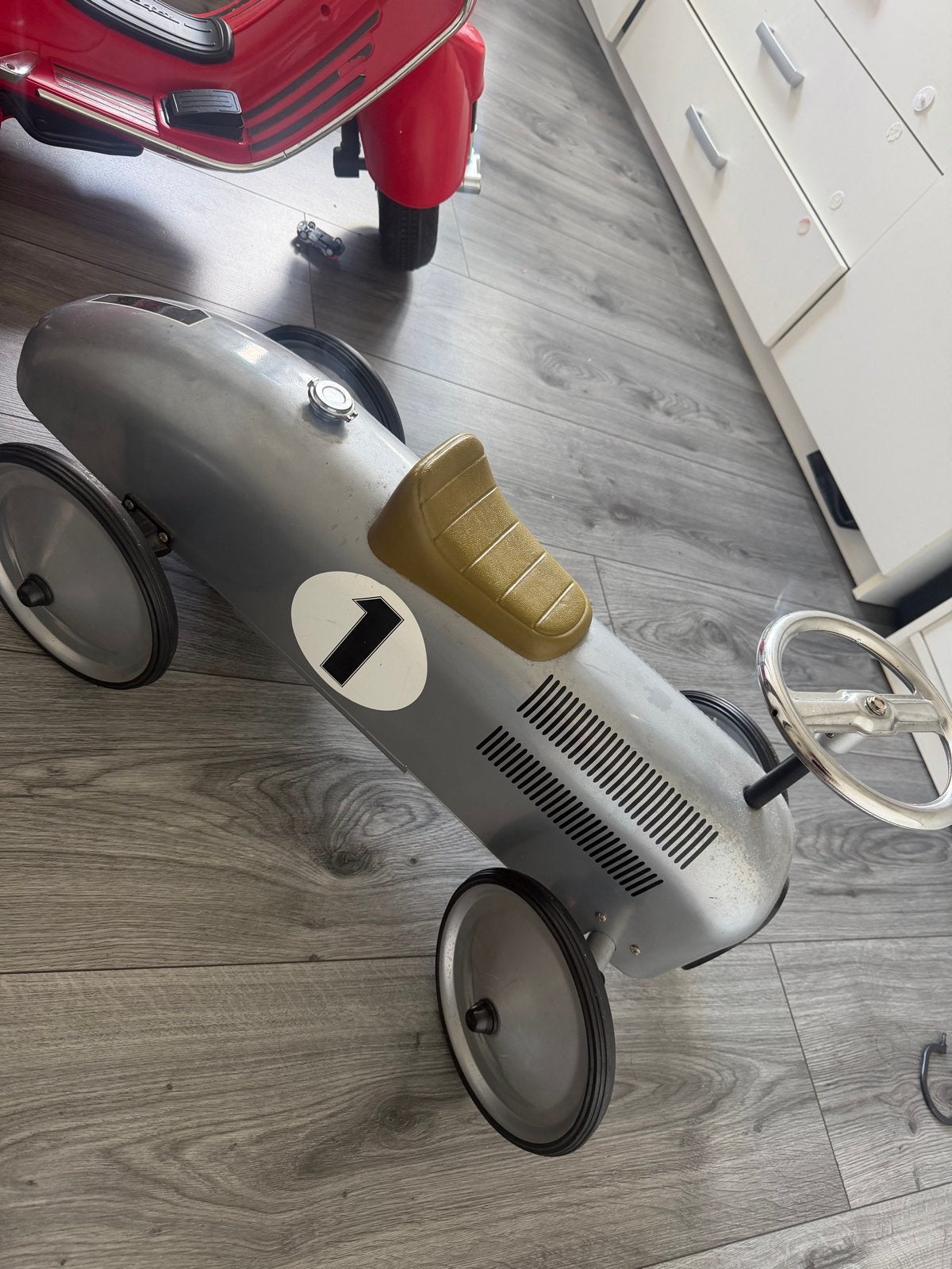 Baghera Rider Silver loopauto - Vintage raceauto, Ophalen, Gebruikt, Loopvoertuig