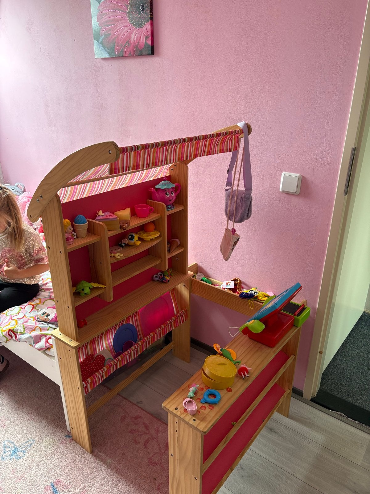 Houten Speelgoedkraam met Accessoires, Ophalen, Gebruikt, Meisje