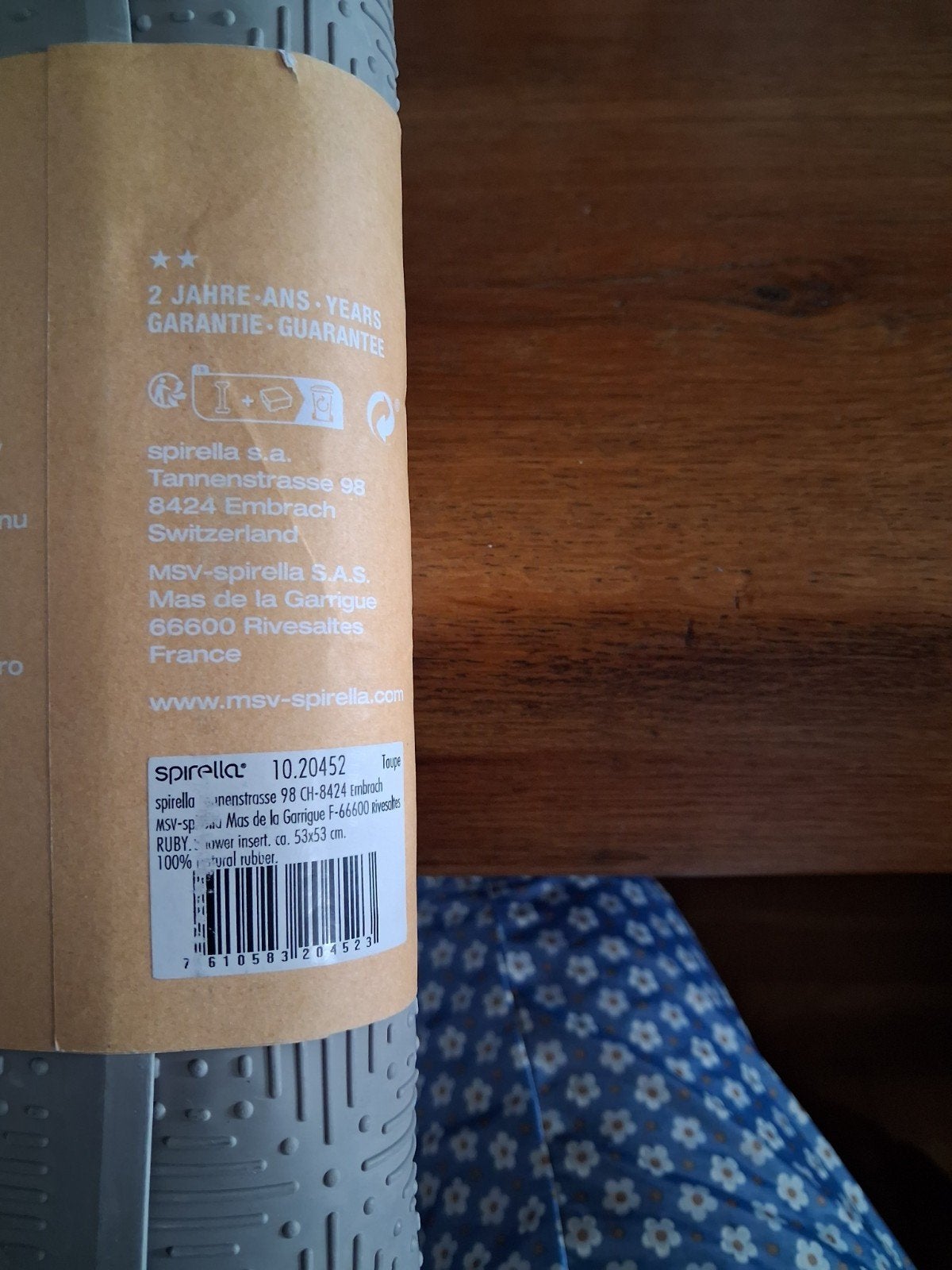 Douche mat  nieuw spirella., Ophalen of Verzenden, Nieuw, Grijs