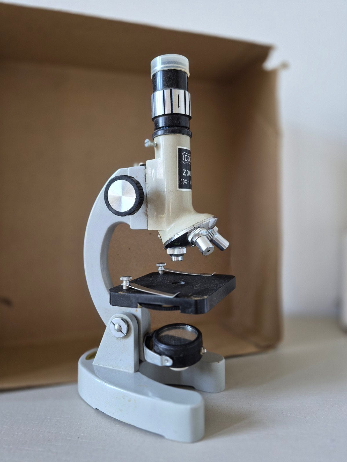 COC Zoom Microscoop 50x-900x met accessoires, Ophalen of Verzenden, Gebruikt, 400x tot 1000x, Biologische microscoop
