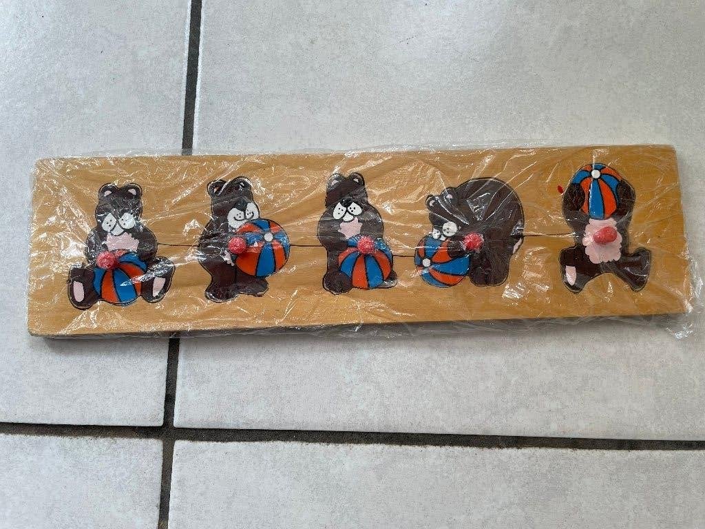Houten puzzel beren beer, 30 cm, Gebruikt, Ophalen of Verzenden, Van hout, Minder dan 10 stukjes