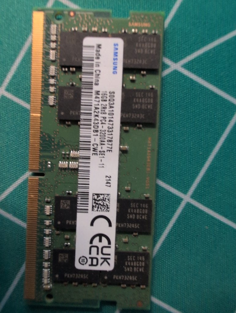 2x Samsung 16GB DDR4-3200 SODIMM RAM, 32 GB, DDR4, Refurbished, Ophalen of Verzenden