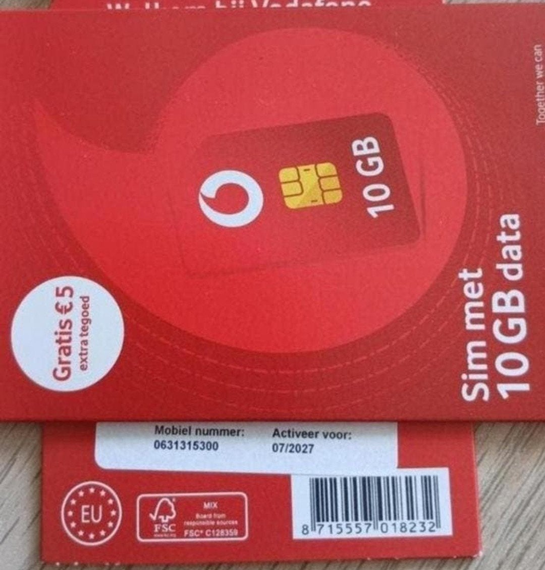 MOOI NUMMER VODAFONE PREPAID SIMKAART 06-31-31-5300, Telecommunicatie, Prepaidkaarten en Simkaarten, Ophalen of Verzenden, Nieuw