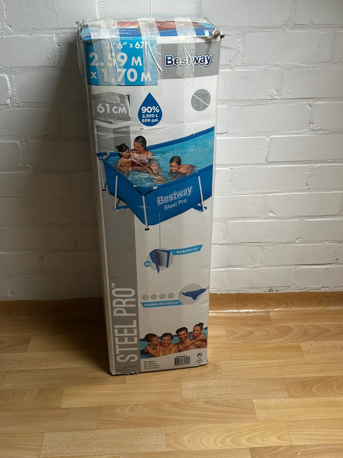 Opzetzwembad 259 x 170 cm compleet met accessoires, Ophalen, Gebruikt, Minder dan 80 cm, Minder dan 200 cm