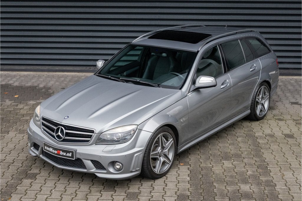 Mercedes-Benz C-Klasse Estate AMG 63 -Palladiumzilver-, Automaat, Achterwielaandrijving, Leder en Stof, Parkeersensor