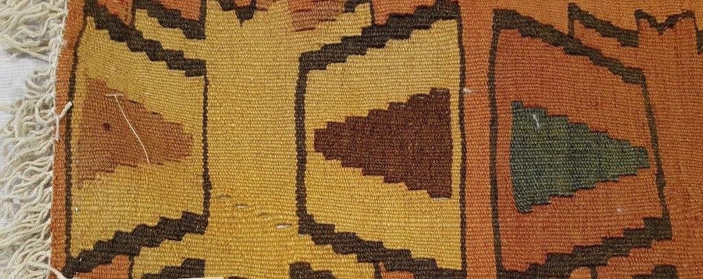Antiek Oosterse Kazak kelim 310 x 132/kleed/Perzische tapijt, Ophalen of Verzenden