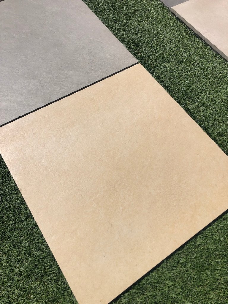 keramische terrastegel beige 80x80x2 1 ste keus actie, Keramiek, Nieuw, Ophalen of Verzenden, 10 m² of meer