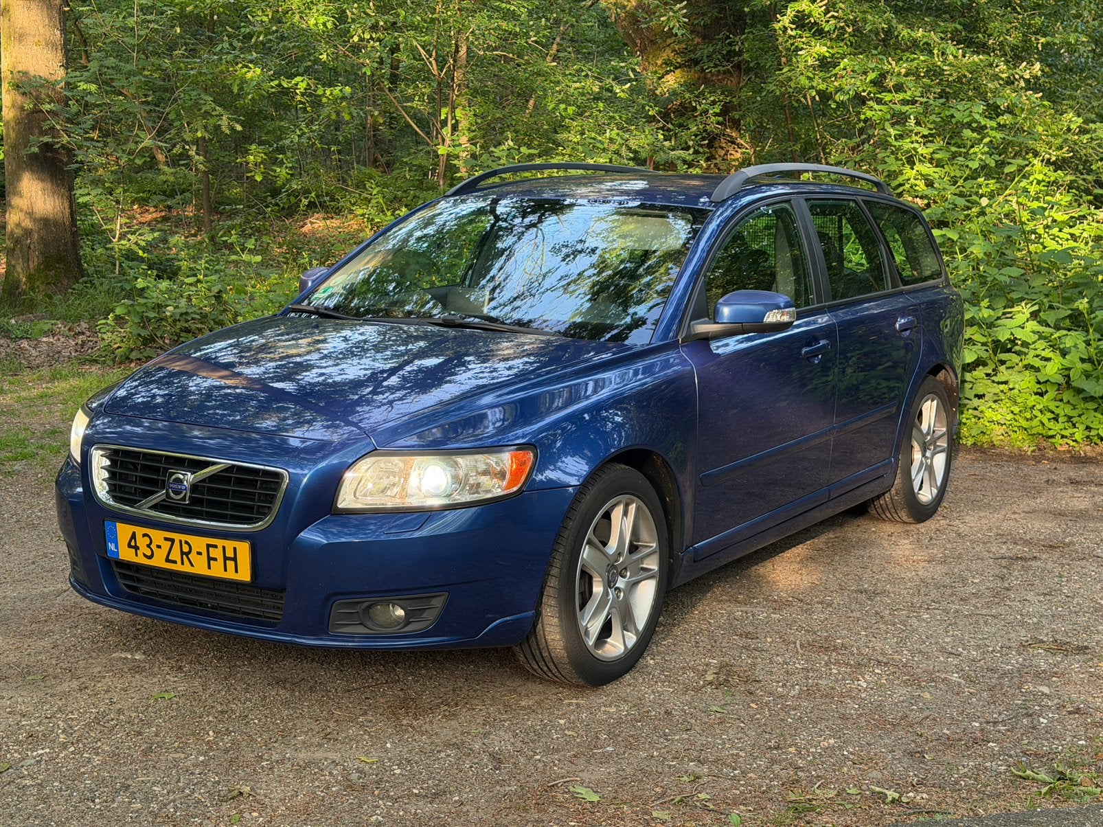Volvo V50 2.4 D5 Geartronic 2008 Blauw, Auto's, Volvo, Particulier, V50, Airconditioning, Automatische klimaatregeling, Boordcomputer