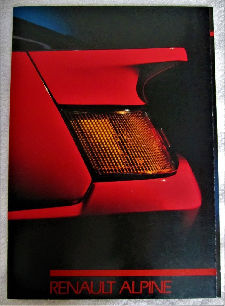 autobrochure Renault Alpine V6 GT en V6 Turbo 1987, Ophalen of Verzenden, Zo goed als nieuw, Renault