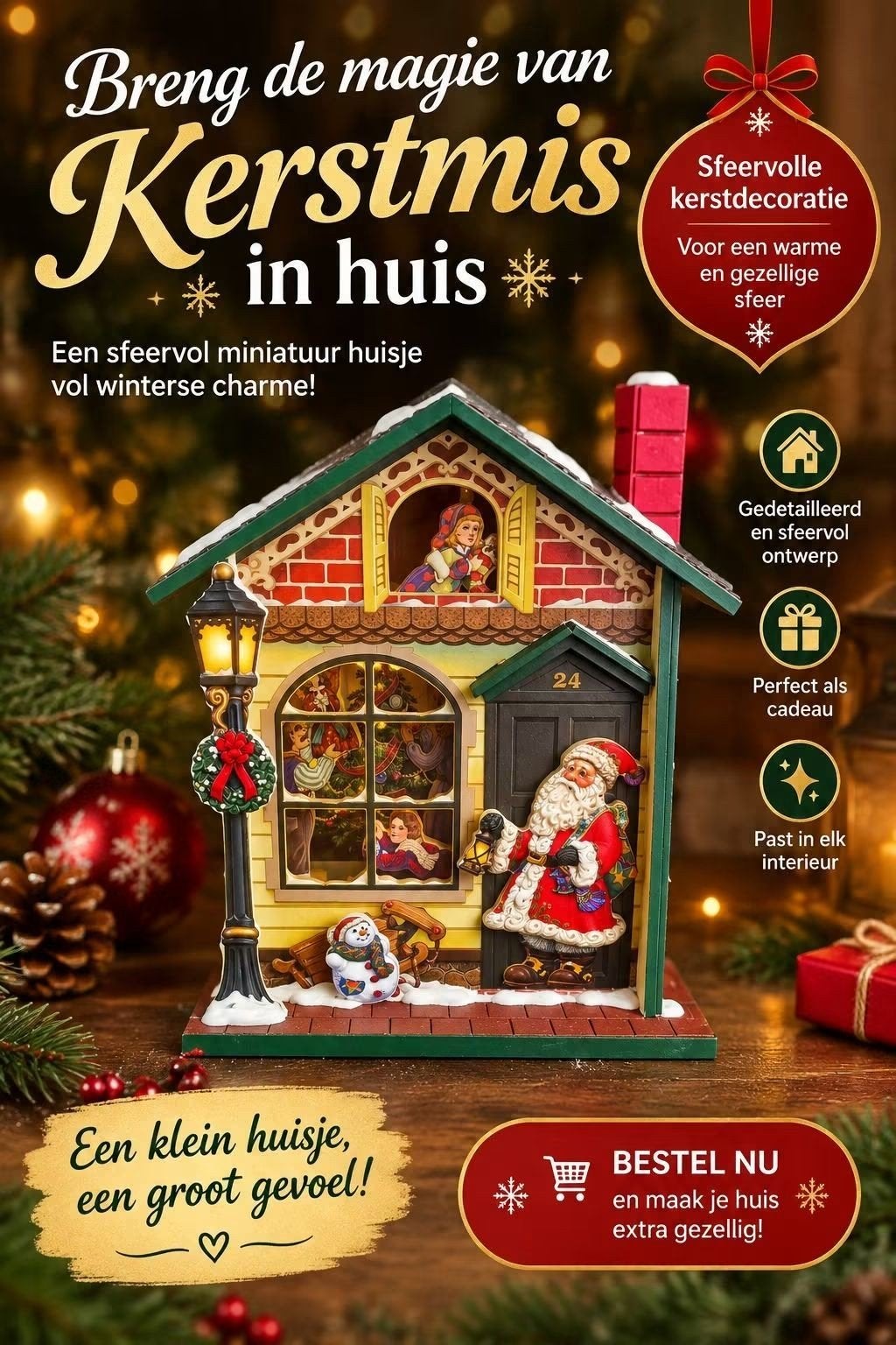 Houten kerstmuziekdoos, Cd's en Dvd's, Ophalen of Verzenden, Zo goed als nieuw