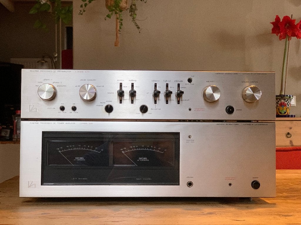 Luxman 5C50 en 5M21 set LRS, Gebruikt, Ophalen, Overige merken, Minder dan 60 watt