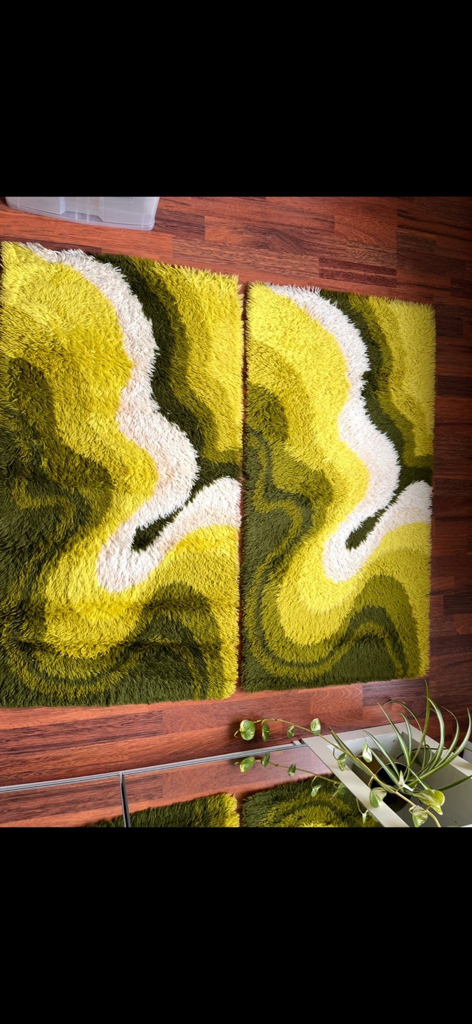 Vintage Space-Age Vloerkleden - Set van 2, Ophalen, Gebruikt, 100 tot 150 cm, 50 tot 100 cm
