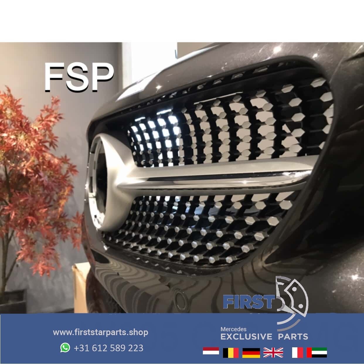 W205 C205 S205 C43 AMG VOORBUMPER COMPLEET Mercedes C Klasse, Gebruikt, -, Voor, Ophalen of Verzenden