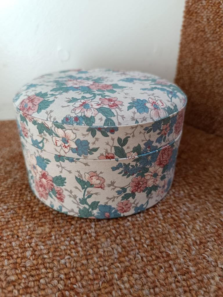 Stoffen doosje rond, Ophalen of Verzenden