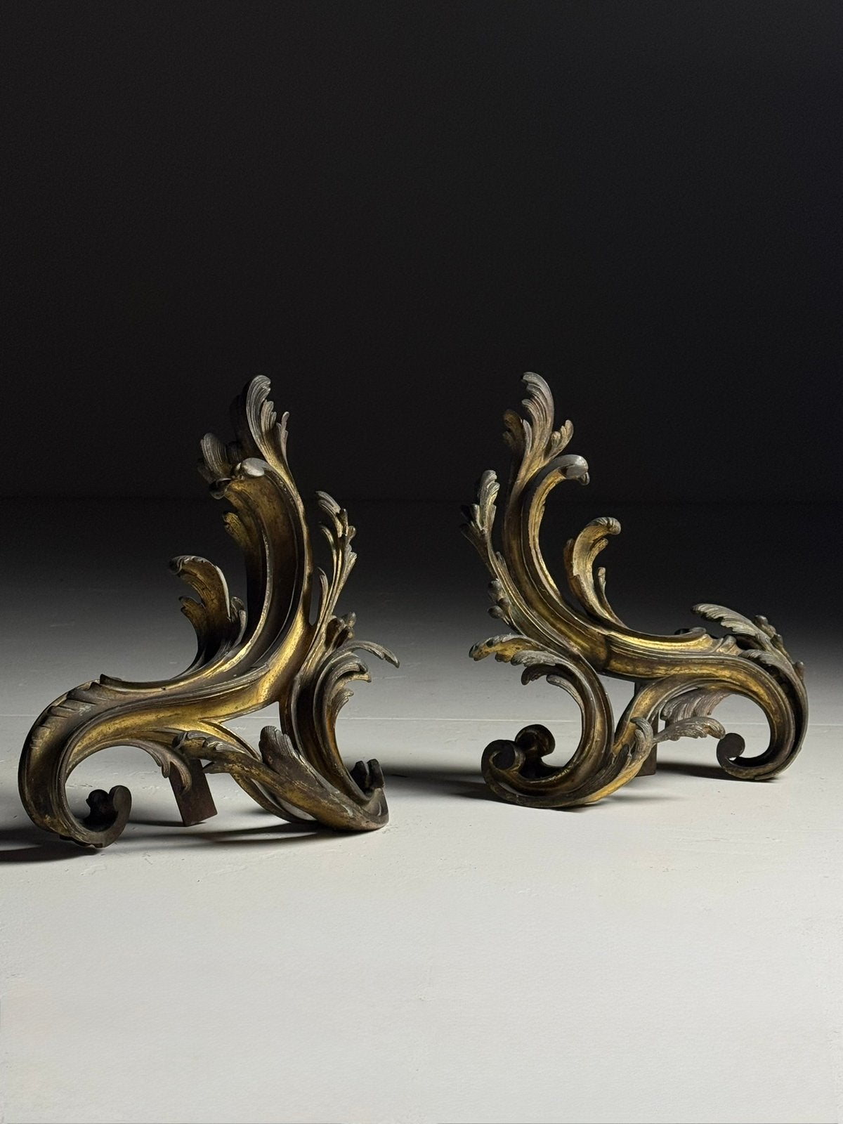 Verguld bronzen Chenets, Antiek en Kunst, Ophalen