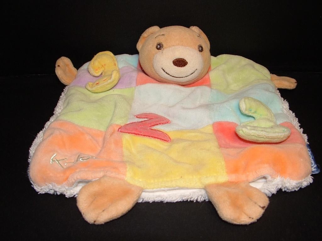 KALOO 123 DOEKJE BEER KNUFFELDOEKJE VELOURS BEIGE MET, Ophalen of Verzenden, Nieuw, Beer