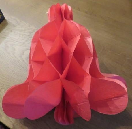 50 CENT OF GRATIS Uitvouwbare papieren kerstklok rood NIEUW, Diversen, Kerst, Ophalen, Nieuw