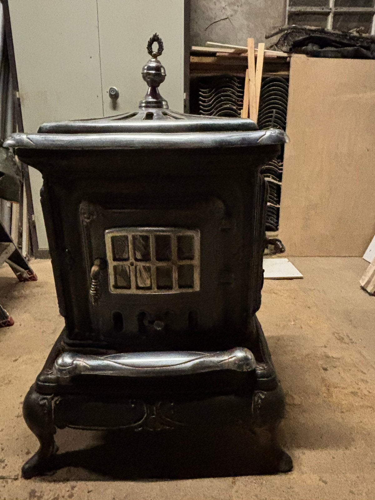 * Antieke houtkachel gietijzer* Parlor Stove, Ophalen