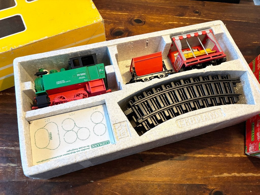 Lehmann/ Playmobil treinbaan., Ophalen, Gebruikt, Complete set